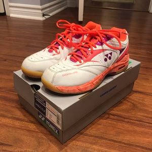 Yonex Power Cushion Badminton Shoes - Coral Orange